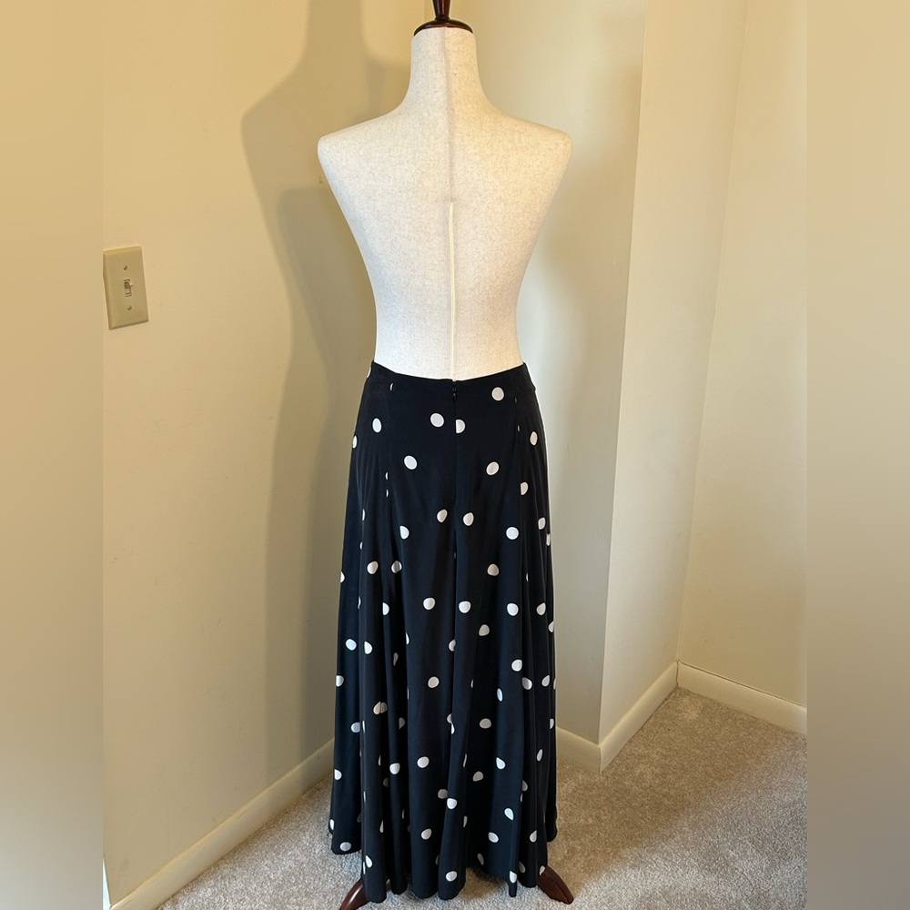 NWOT Sézane Editions SZ 4 Soelle Black and White Polka Dot Silk Maxi Skirt RARE! - Picture 4 of 12